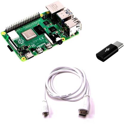 ioi Combo_of_Raspberry_Pi_4_Model-B_with_1_GB_RAM_+_Micro-HDMI_Cable Micro Controller Board Electronic Hobby Kit