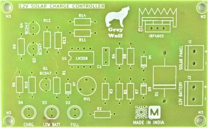 EPRAKRATI 12V Solar Charge Controller / Solar Charger - PCB only Electronic Components Electronic Hobby Kit