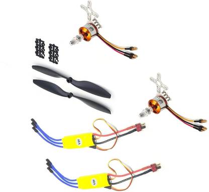 INVENTO 2Pcs 2000KV BLDC Brushless Motor + 40A ESC + 1145 11x4.5 11 inch Automotive Electronic Hobby Kit