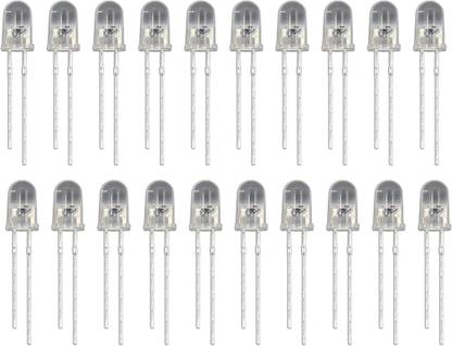 Electronic Spices 5mm Basic Yellow LEDs round shape pack of 1000 (Yellow in Clear) Electronic Components Electronic Hobby Kit