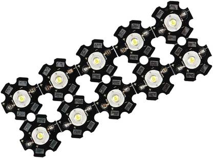 SYMFONIA 5 Watt White SMD LED Diode Bulb Lamp with Heatsink (Pack of 10) Light Electronic Hobby Kit