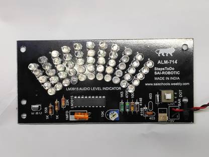 SAI ROBOTIC ALM 714 LM3915 L.E.D. VU Meter Audio Level Indicator DC 12V BAR & DOT Mode Electronic Components Electronic Hobby Kit