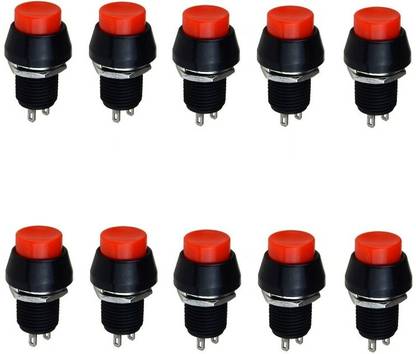 SunRobotics 2-Pin SPST Momentary Push Pull Button Switch - 10 PCs Electronic Components Electronic Hobby Kit