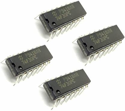 INVENTO 4Pcs 74HCT30N 74F30PC 7430 IC Logic Gate NAND Gate, HCT Family Automotive Electronic Hobby Kit
