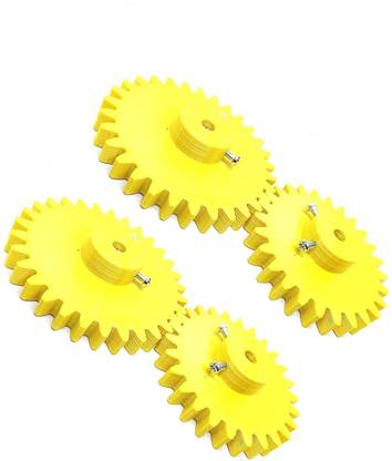 INVENTO 2pcs 3DPlastic Spur Gear 26Teeth+ 30 Teeth,10mm Width, 5m hole, 2.5 Module Automotive Electronic Hobby Kit