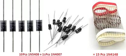 ARY&ASY 40pcscombo(10pcs 1n5408,15pcs 1n4007,15pcs 1n4148)buyoriginalonlyfromamazetrade Electronic Components Electronic Hobby Kit