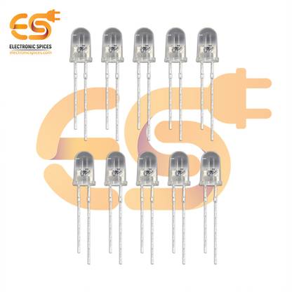 Electronic Spices 5mm Basic Green LEDs round shape pack of 100 (Green in Clear) Electronic Components Electronic Hobby Kit