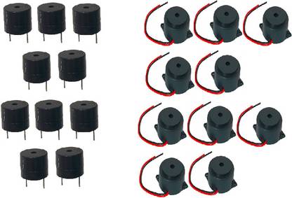 Technical hut 10 Pieces Big Piezo Buzzer With 10 Pieces small buzzers Educational Electronic Hobby Kit