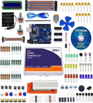 INSIGNIA LABS Super Starter Kit for Arduino UNO with Tutorial CD, LCD, Box & More-Super Electronic Components Electronic Hobby Kit