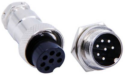 Flyrobo GX16 7-Pin Circular Aviation Socket Plug Male and Female Panel Connector Electronic Components Electronic Hobby Kit