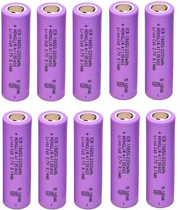 SG Flash 10 PCS 18650 Li-ion Rechargeable 2200mAh Lithium 42 GRAMS EACH Alternative Energy Electronic Hobby Kit