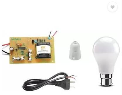 DIYtronics 150 W 12-220V AC Inverter Circuit Board Including Charging Cable, LED Bulb Electronic Components Electronic Hobby Kit