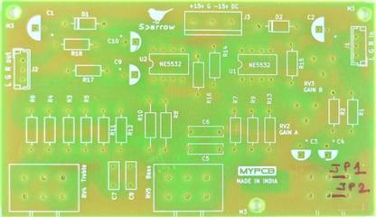 MYPCB Ultra Compact Bass Treble with Gain Controls - PCB only Electronic Components Electronic Hobby Kit