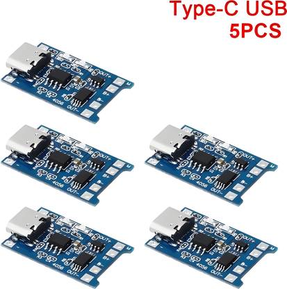 Robo Ocean Charging Module (TP4056) Type C [Pack of 5] 1A Li-Ion With Current Protection Electronic Components Electronic Hobby Kit