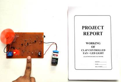 ONTEX ELECTRONICS Clap Controlled LED Light and Fan Handmade Minor Major Project Educational Electronic Hobby Kit