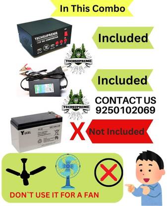 TechSupreme 500 VA Solar Compatible Square Wave Inverter