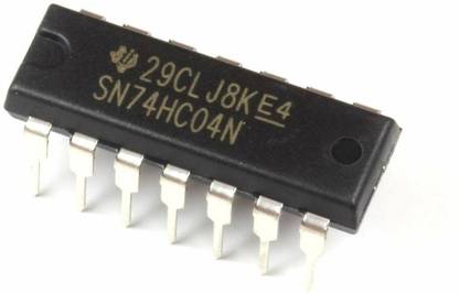 jivith SN74HC04N 7404 IC Inverter, 74HC04, 1 Input, 5.2 mA, 2 V to 6 V, DIP-14 Electronic Components Electronic Hobby Kit