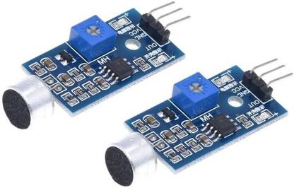 DIYtronics 2 Pcs Mic Sound Sensor Module Blue Obstacle Sensing Line Follower Electronic Components Electronic Hobby Kit