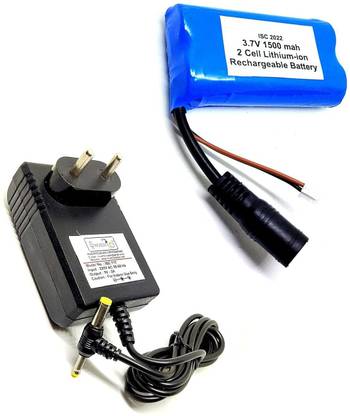 INVENTO 1Pcs 3.7V 1500mAh Polymer Lithium ion Li-ion Battery 2 Cell with 5V 2A Adaptor Automotive Electronic Hobby Kit