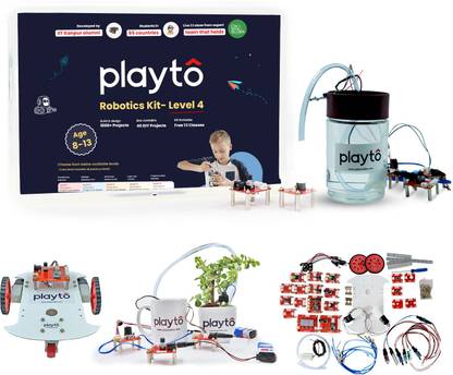PlaytoLabs Robotics kit : Level 4 || 1000+ Projects || Best Educational Robot Toys for Kids