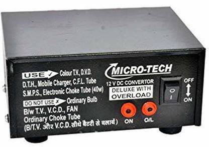 Microtech Dc to Ac Converter 12v to 220v 12v dc to 220v ac Converter 100 Watt Dc to Ac Mini Inverter for Multiple Applications1 Car Inverter