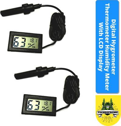 TechSupreme Digital Hygrometer Thermo Meter Humidity Meter With LCD Display Pack of 2 Electronic Components Electronic Hobby Kit