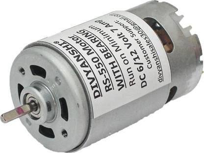 Divyanshi RS-550 High Speed Torque DC Motor With Bearing 12~18V DC Motor(12000~18000 RPM) DC Brushed Motor