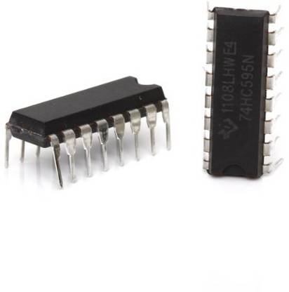 INVENTO 4x 74HC595N 74595 8 Bit Shift Register IC for LED Matrix based DIY Projects Automotive Electronic Hobby Kit
