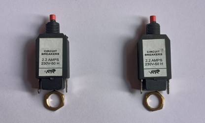 Dhwani Circuit Breaker Over Load Protector with Push to Reset Switch Single Pole AD4 Power Supply Electronic Hobby Kit