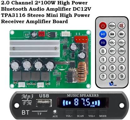 3REE 2.0 Channel 2*100W Bluetooth Audio Amplifier Board Power Supply Electronic Hobby Kit