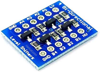 Harical I2C 4 Channel Bi-Directional logic Level shifter/converter 3.3V to 5V Electronic Components Electronic Hobby Kit