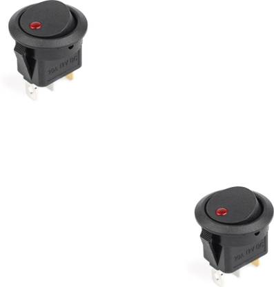 Flyrobo (2 pc) Round ON/OFF Rocker Push Button Switch 3 Pins - - Electronic Components Electronic Hobby Kit