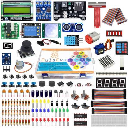 PulsEvo Raspberry Pi Super Starter Kit V2 DIY Kit with Detailed Tutorial 25+ projects Electronic Components Electronic Hobby Kit