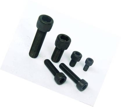 INVENTO 20 pcs M3 x 8 mm Long Allen Screws - Black Anodised for DIY Projects Automotive Electronic Hobby Kit