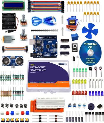 INSIGNIA LABS Ultrasonic Sensor Starter Kit for Arduino UNO with HCSR04, Servo, Box (Ultra) Educational Electronic Hobby Kit