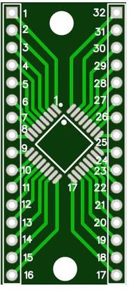 iBAT SOLUTIONS TQFP32 DIP32 0.8MM adapter Socket plate PCB smd to dip (Pack of 3) Electronic Components Electronic Hobby Kit