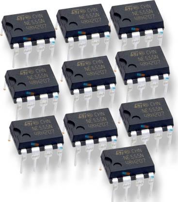 AVISRI 10 PCS NE555 Timer IC,High Stability, Adjustable Timing,Trigger and Reset Inputs Electronic Components Electronic Hobby Kit