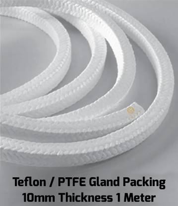EXUBE Teflon / PTFE Gland Packing 10mm Thickness 1 Meter Long Electronic Components Electronic Hobby Kit