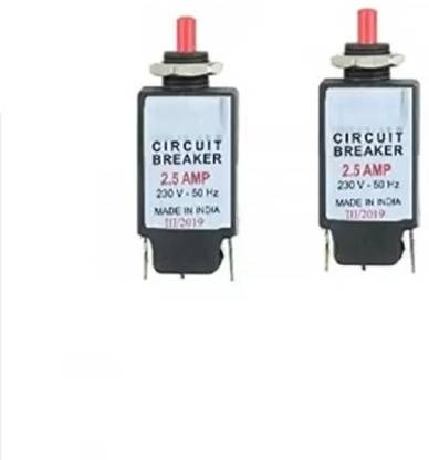 Dhwani CIRCUIT BREAKER FOR MIXERS 2.5 AMP, 230V UPTO 750 WATTS (2PCS) Power Supply Electronic Hobby Kit
