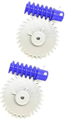 INVENTO 2pcs 3D Printed Plastic 6 Teeth Worm Gear+30 TeethSpur Gear 6mm hole Automotive Electronic Hobby Kit