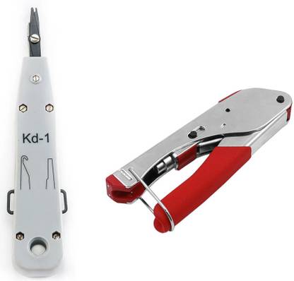 Crafts Haveli Networking Tool Kit Combo Punch Down Tool KD1 & Compression Tool Power Supply Electronic Hobby Kit