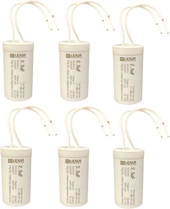 Lexur Capacitor 2.5 MFD FAN CAPACITOR (6 PIC) Electronic Components Electronic Hobby Kit
