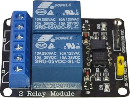 CRAZY SAMAN Relay Module 5V 10A 2 Channel Board Shield For Arduino Arm Pic AVR DSP Electronic Components Electronic Hobby Kit