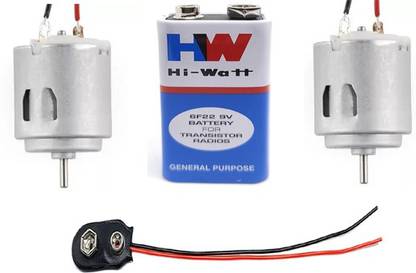 TZZOT Science Project Dc Motor Kit High Speed Dc Motor/ 9v Battery for Students Educational Electronic Hobby Kit