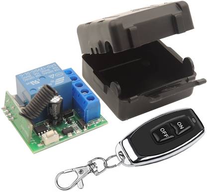 Electronic spicess 433Mhz DC12V 1CH RF Relay Receiver Module with 1 Transmitter EV1527 LearningCode Micro Controller Board Electronic Hobby Kit