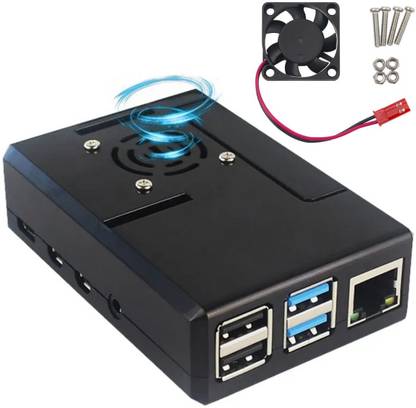 RedPrad ABS Case Removable GPIO Cover and Cooling Fan for Raspberry Pi 4 Model B Miscellaneous Electronic Hobby Kit