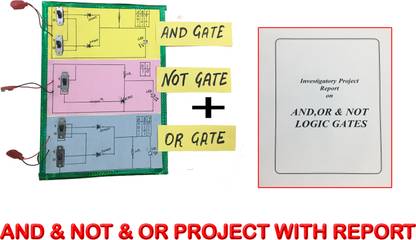 ONTEX ELECTRONICS AND OR NOT LOGIC GATES PHYSICS INVESTIGATORY PROJECT WITH PRINTED REPORT Educational Electronic Hobby Kit