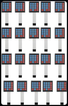 randd A-4*4 Matrix Array/Matrix Keyboard 16 Key Membrane Switch Keypad PACK OF 30 Electronic Components Electronic Hobby Kit