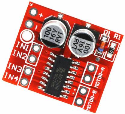 INVENTO 1PCS 2 Channel L298N MINI DC Stepper Motor Drive Module Board reversing PWM Speed Dual H Bridge L298 Automotive Electronic Hobby Kit