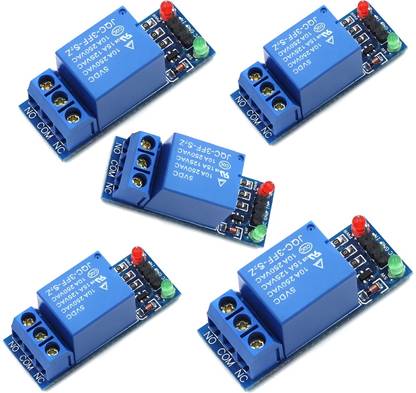 R&D 5 Pcs 1 Channel 5V 10A Relay Control Board Module with Optocoupler Electronic Components Electronic Hobby Kit